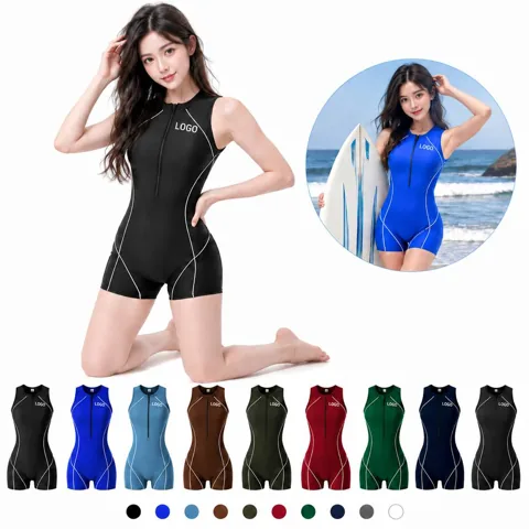 Women's Sleeveless One-Piece Swimsuit Quick-Dry
