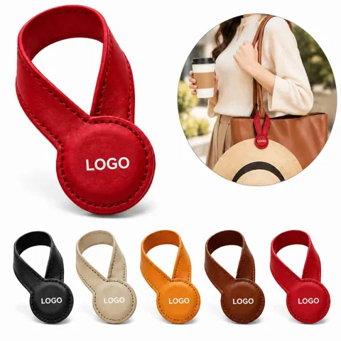 Magnetic Leather Cap Clip for Hands-Free Hat Carry