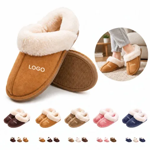 Cozy Fleece-Lined Indoor Slippers with Non-Slip Sole