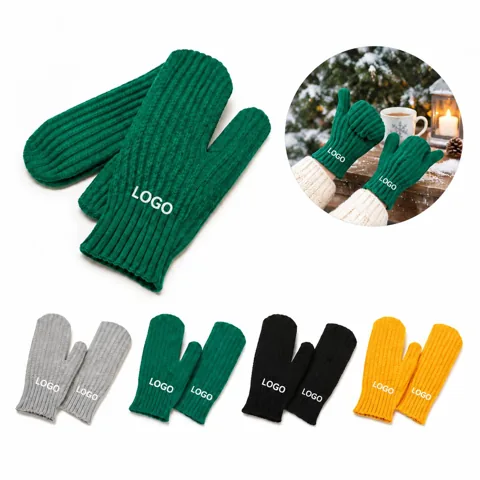 Winter Wool Mittens for Men and Women Warm Breathable