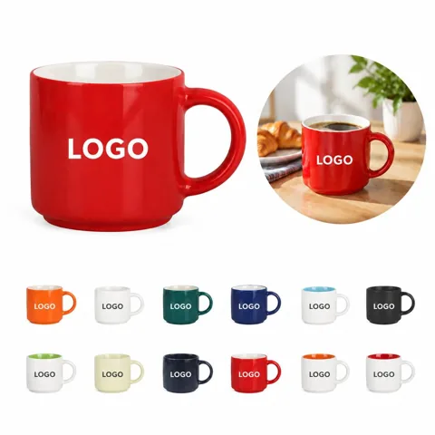 Ceramic Latte Mug for Hot Coffee Tea Minimalist Glaze