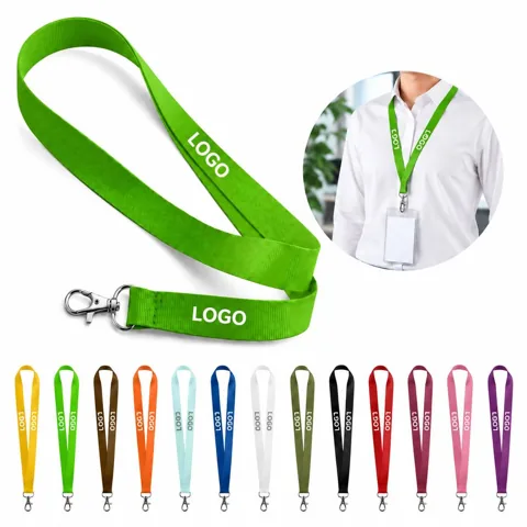 Woven Polyester Neck Lanyard with ID Card Holder