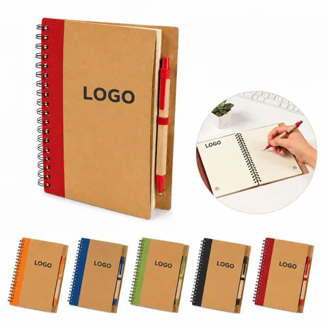 Sustainable Kraft Paper Notebook with Matching Pen