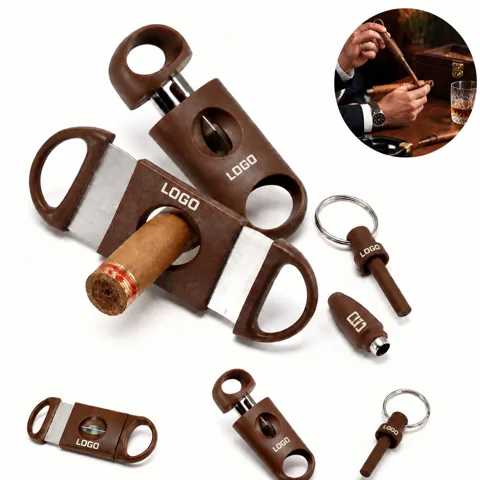 Stainless Steel Dual-Blade Cigar Cutter Kit
