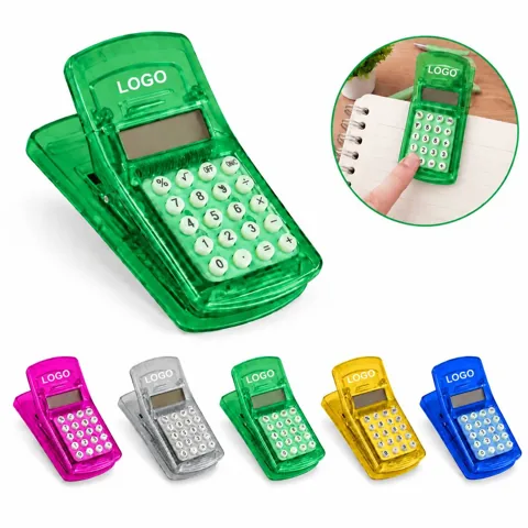Portable Mini Calculator with Clip 8-Digit Display
