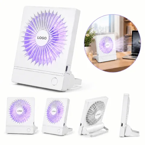 Quiet 3-Speed Rechargeable Desk Fan with Tilt Head