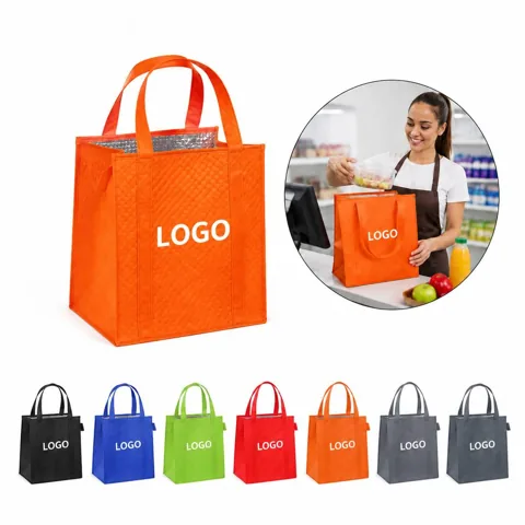 Insulated Zippered Grocery Tote Bag