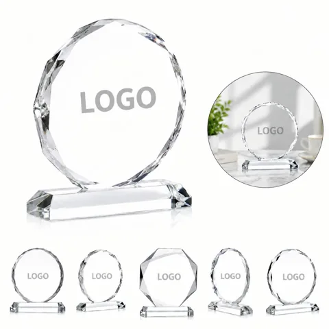 Octagonal Crystal Glass Award for Recognition