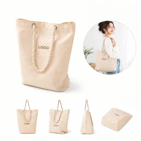 Cotton Canvas Yoga Tote Bag for Daily Essentials