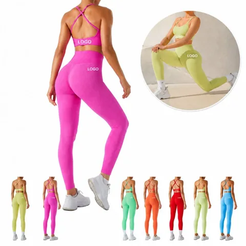 Breathable Two-Piece Yoga Outfit for Women with Stretch