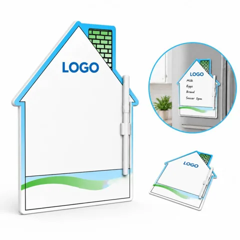 House-Shaped Magnetic Memo Board for Notes and Photos