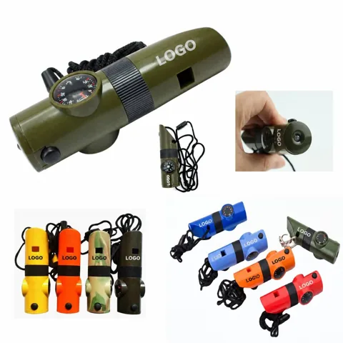 7-in-1 Survival Tool with Fire Starter and Whistle