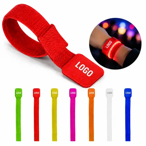 LED Flashing Wristband Bracelet with Multi-Color Glow