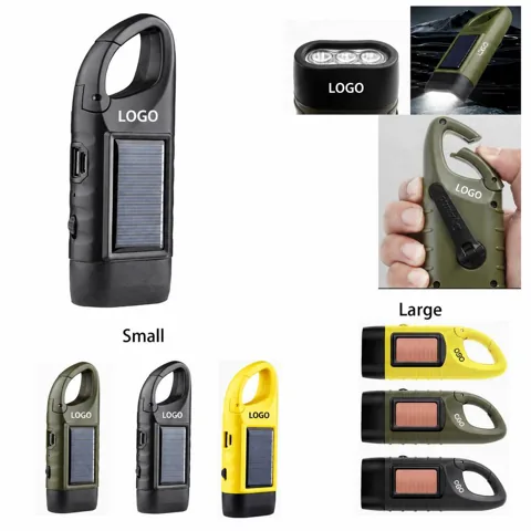 Multifunction Solar Crank Emergency LED Flashlight