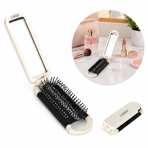 Travel Folding Comb with Built-in Mirror