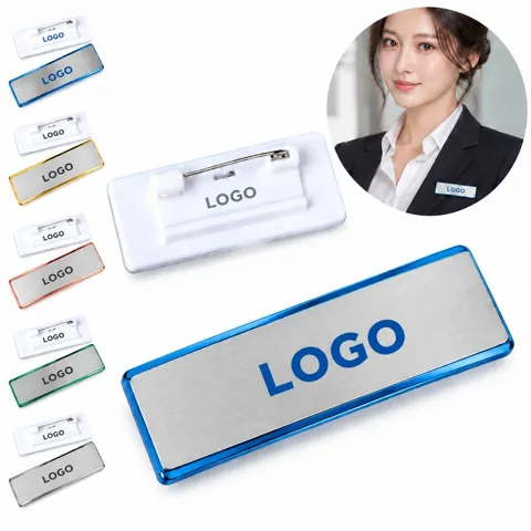 Custom Engraved Metal Badge for Name Display