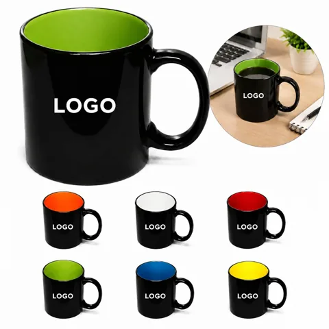Custom Imprinted Two-Tone Ceramic Coffee Mug