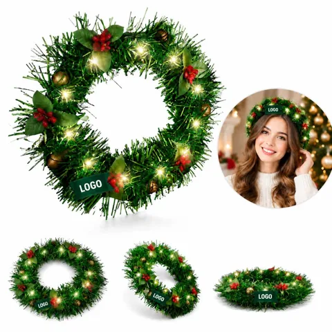Light-Up Christmas LED Hair Crown for Holiday Parties