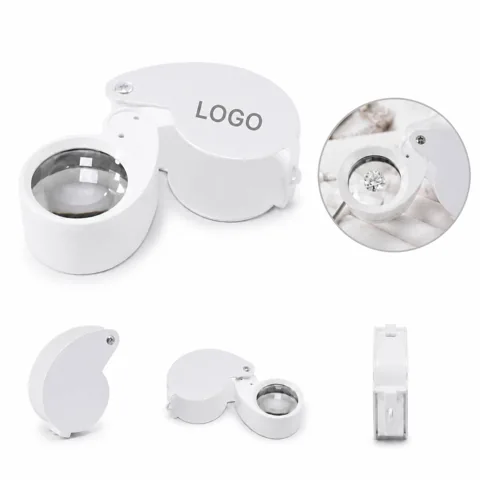 LED Lighted Foldable Jewelry Magnifier for Gems and Coins