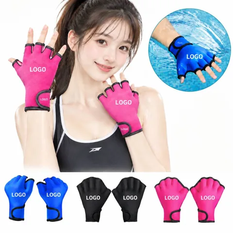 Webbed Resistance Swim Gloves for Pool Training