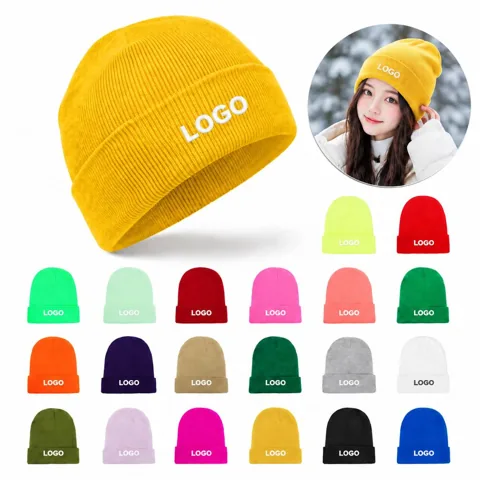 Warm Wool Knit Winter Hat for Men and Women