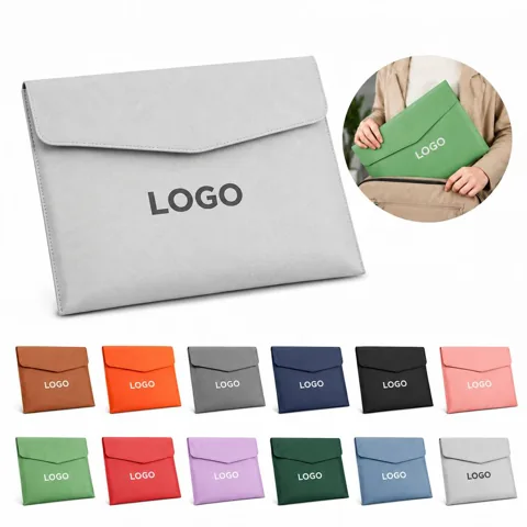 Premium Full-Grain Leather Business Document Folder