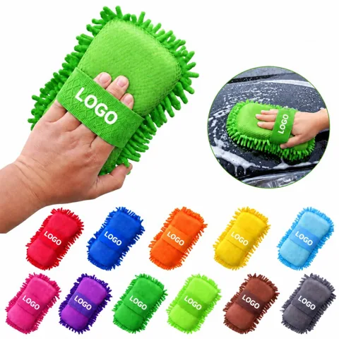 3 Pack Chenille Car Wash Sponges for Auto Detailing