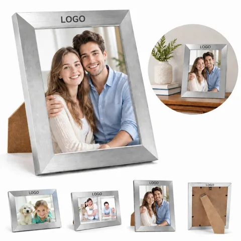 Stainless Steel Photo Frame with Shatterproof Cover