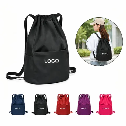 Water-Resistant Drawstring Backpack for Daily Commute
