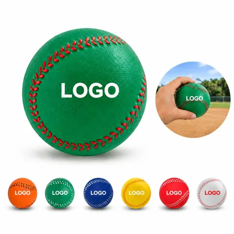 Soft PU Baseball Stress Relief Squeeze Toy
