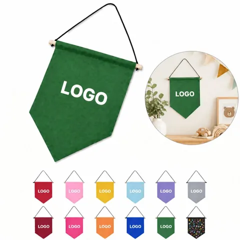 Custom Hanging Canvas Pennant Flags for Events