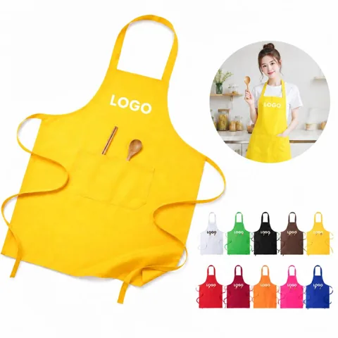 Water-Resistant Twill Apron with Two Pockets