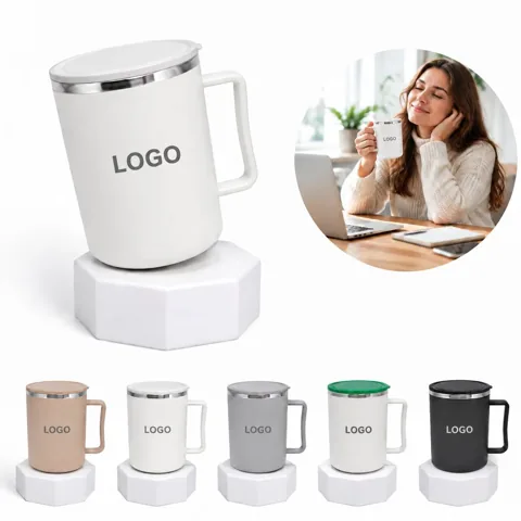 Insulated Stainless Steel Coffee Cup with Handle