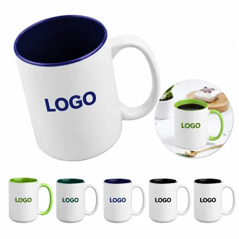 Dual-Color Ceramic Mug for Hot and Cold Drinks