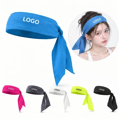 Moisture Wicking Elastic Sports Headband for Tennis Training