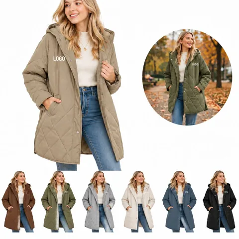 Hooded Quilted Winter Jacket for Cold Weather