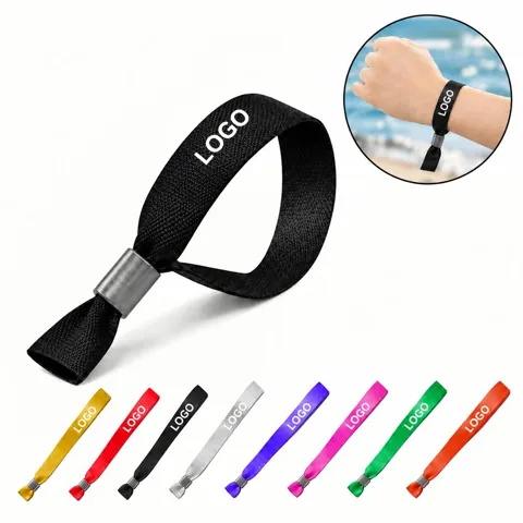 Adjustable Polyester Wrist Strap with Clear Pass Holder