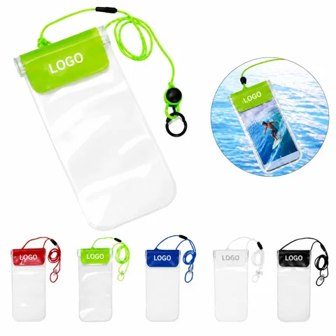 Waterproof PVC Phone Case with Touch Screen and Lanyard