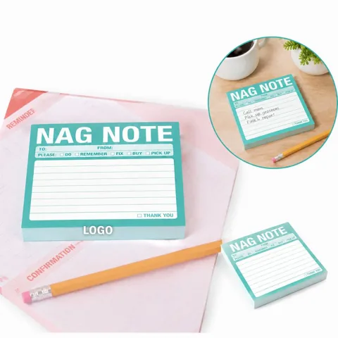 Repositionable Adhesive Sticky Notes for Home Office