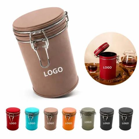 Round Airtight Coffee Bean Storage Can