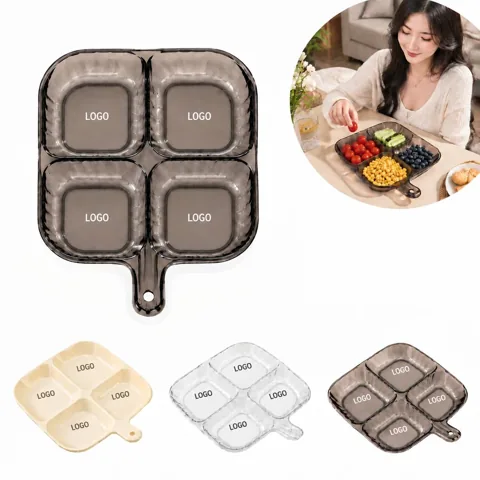 Divided Plastic Plates for Portion Control and Meals