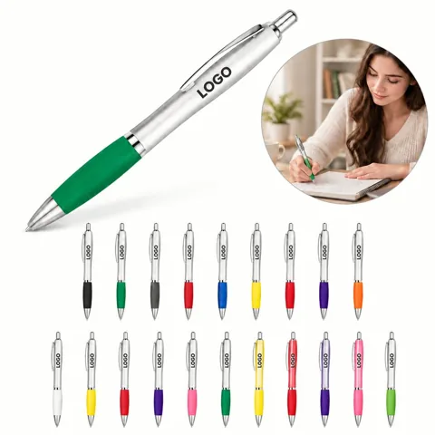 Satin-Finish Ballpoint Pen with Stainless Steel Tip