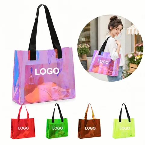 Clear PVC Laser-Cut Gift Bag with Sturdy Handle