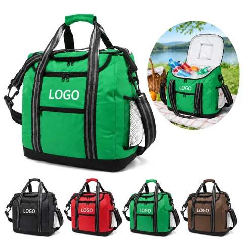 Insulated Nylon Tote Cooler for Food and Drinks
