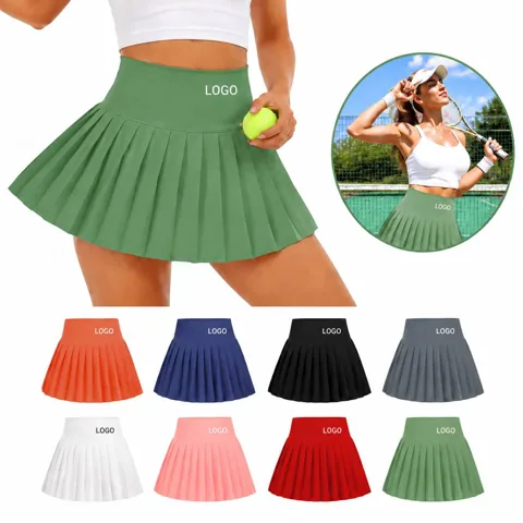 Women's Pleated Golf Tennis Skirt with Ball Pockets