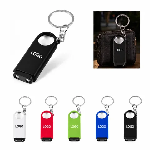 Portable LED Lighted Magnifier Keychain for Close-Up Viewing