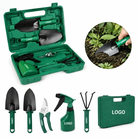 10-Piece Heavy Duty Garden Tool Kit with Storage Case