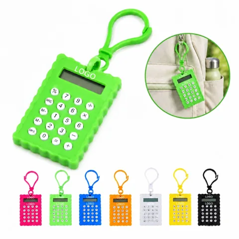 Portable Digital Calculator Keychain with LCD Display