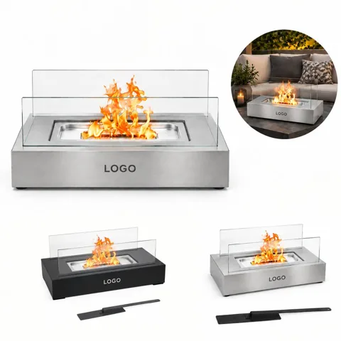 Portable Tabletop Mini Fireplace for Indoor Outdoor Use