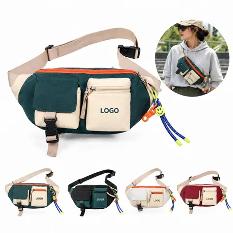 Canvas Crossbody Messenger Bag with Adjustable Strap